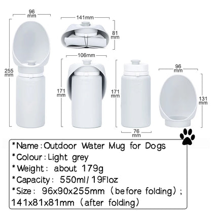 Portable Folding Pet Water Bottle 