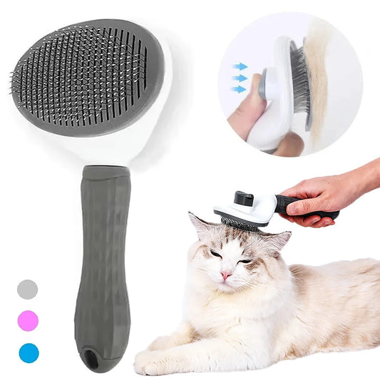 Pet Dog Brush One-Button