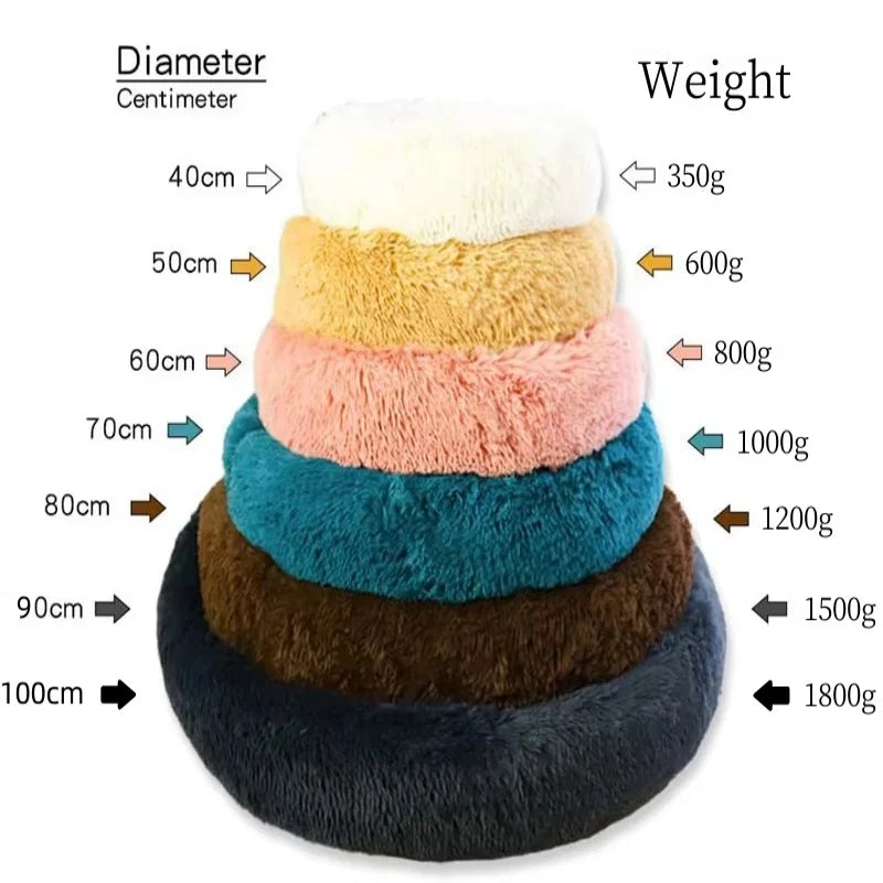 Luxurious Round Plush Pet Bed