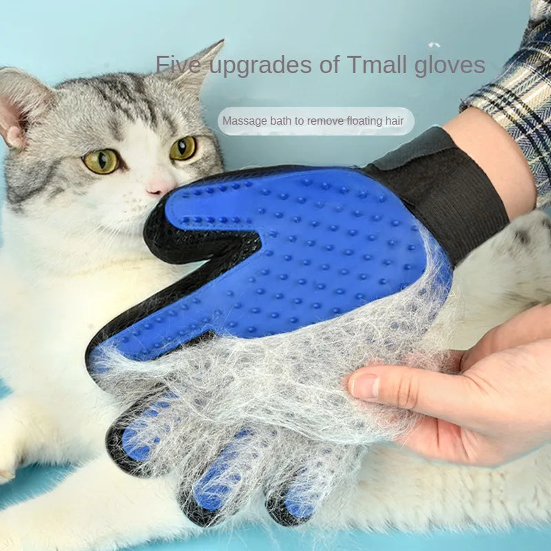 Silicone Pet Grooming Gloves – Gentle Hair Removal & Bathing Brush