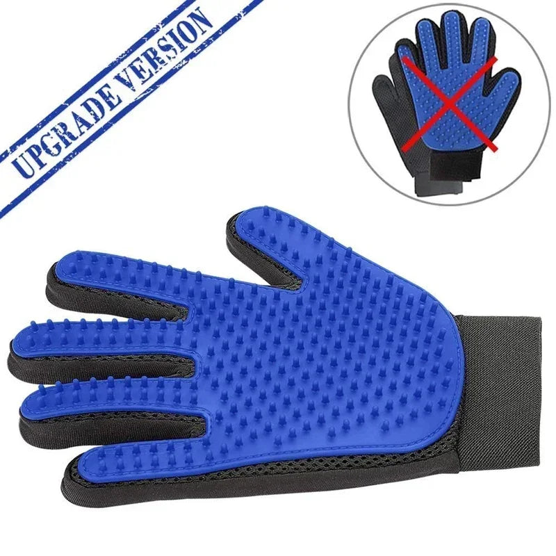 Silicone Pet Grooming Gloves – Gentle Hair Removal & Bathing Brush