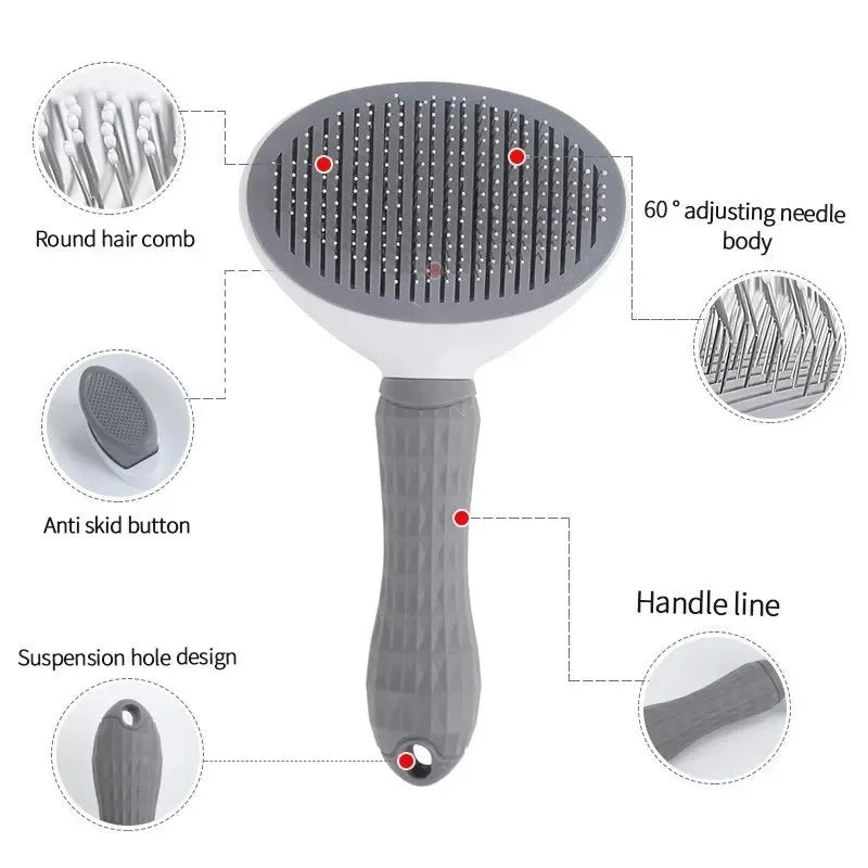 Pet Dog Brush One-Button